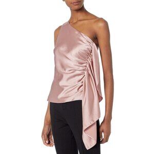 Trina Turk 'Powerful' One-Shoulder Satin Top, Moonstone